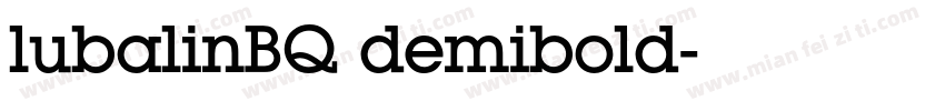 lubalinBQ demibold字体转换